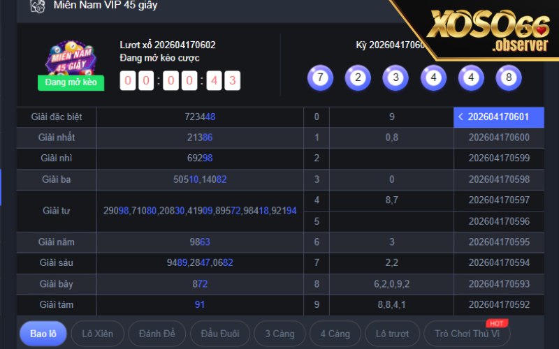 Xổ số trực tuyến Xoso66